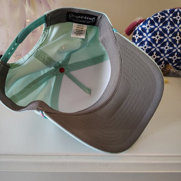 Crab and Crabette Robin's Egg Blue Snapback Trucker Baseball Hat Imperial - Picture 6 of 7